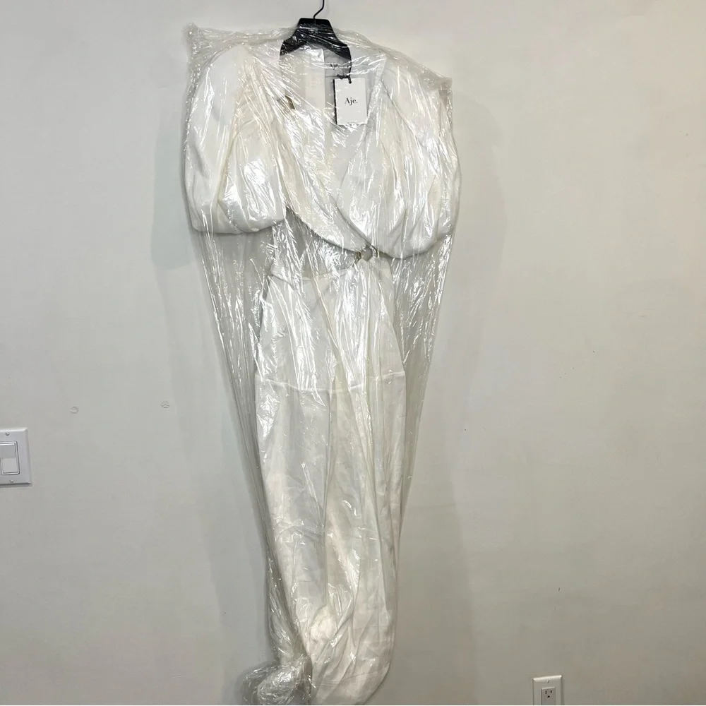 Aje Vanades Cut Out Ring white Midi Dress size US 2 NEW! New with tags! - Picture 4 of 9